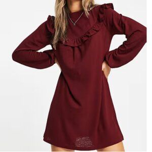 Miss Selfridge Red Burgundy Mini Dress